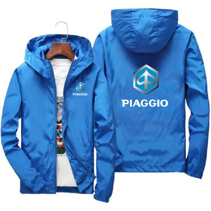 New men\'s zipper jacket PIAGGIO casual outdoor waterproof sports shirt jogging baseball jacket windbreaker