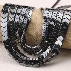 Black Flat V-shaped Hematite Natural Stone 4/6/8/10mm Spacer Loose Beads For Jewelry Making Diy Bracelets Necklace Accessories