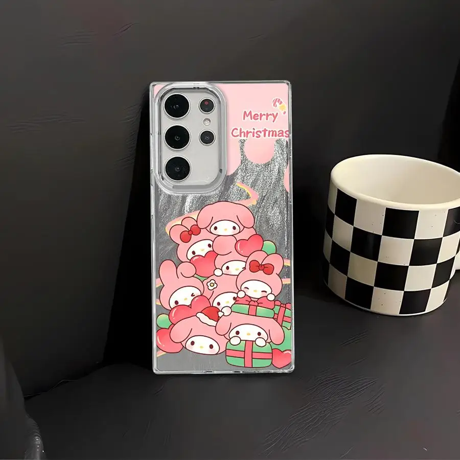 Cartoon Sanrio Melody Soft Shell Phone Case for Samsung Galaxy S20 FE S23 S24Ultra S21 S20 FE S22 Plus S25 Ultra S21+