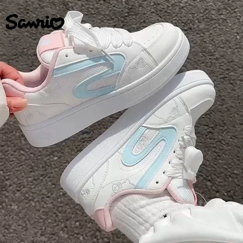 

Sanrio Hello Kitty Casual Shoes Kawaii Cartoon Anime Embroidery Printed Accessories Board Shoes Women's Sports Shoes Gift