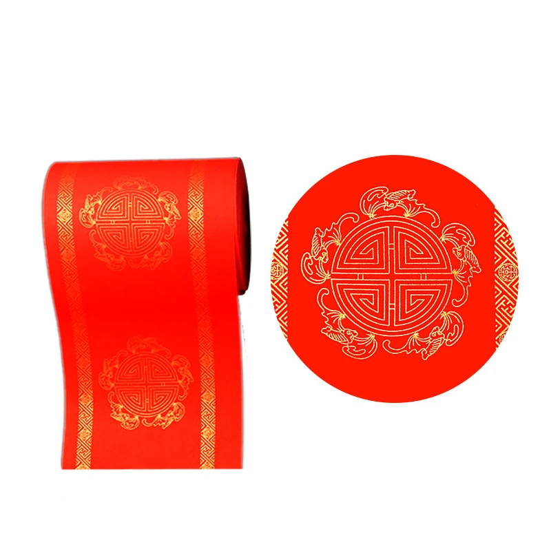 

New Year Couplets Red Paper Non-fading Red Decoupage Half-Ripe Calligraphy Xuan Papier Spring Festival Paper Cutting Decortation