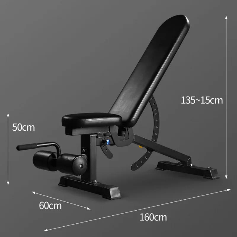 Equipo de fitness, entrenamiento de gimnasio en casa, máquina de prensa de banco ajustable multifuncional para abdominales