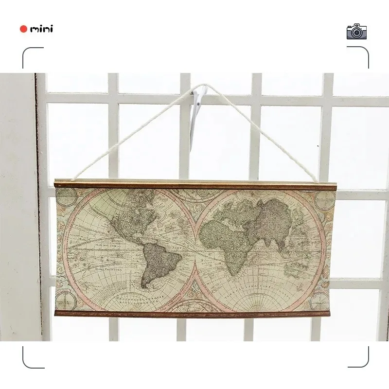 1: 12 modelos de cenas de brinquedo, acessórios para casa de boneca, mini mapa criativo, um ornamento