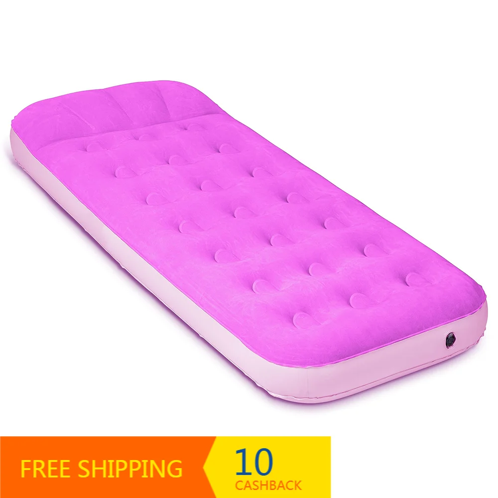 Deluxe Twin‑Size Kids Inflatable Air Mattress Modern Bed Equipped With Electric Pump Patch Kit Travel Backpack