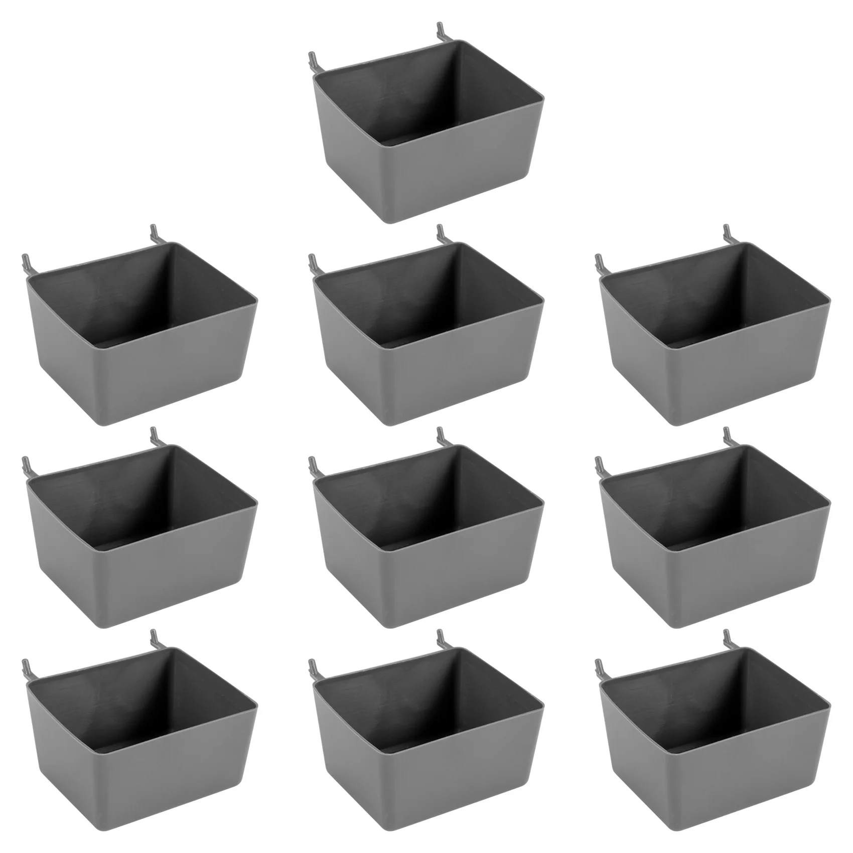 ABFW 10Pcs Pegboard Box, Pegboard Bin Kit, Pegboard Basket Storage Organizer, Pegboard Accessories Parts for Organizing Tools