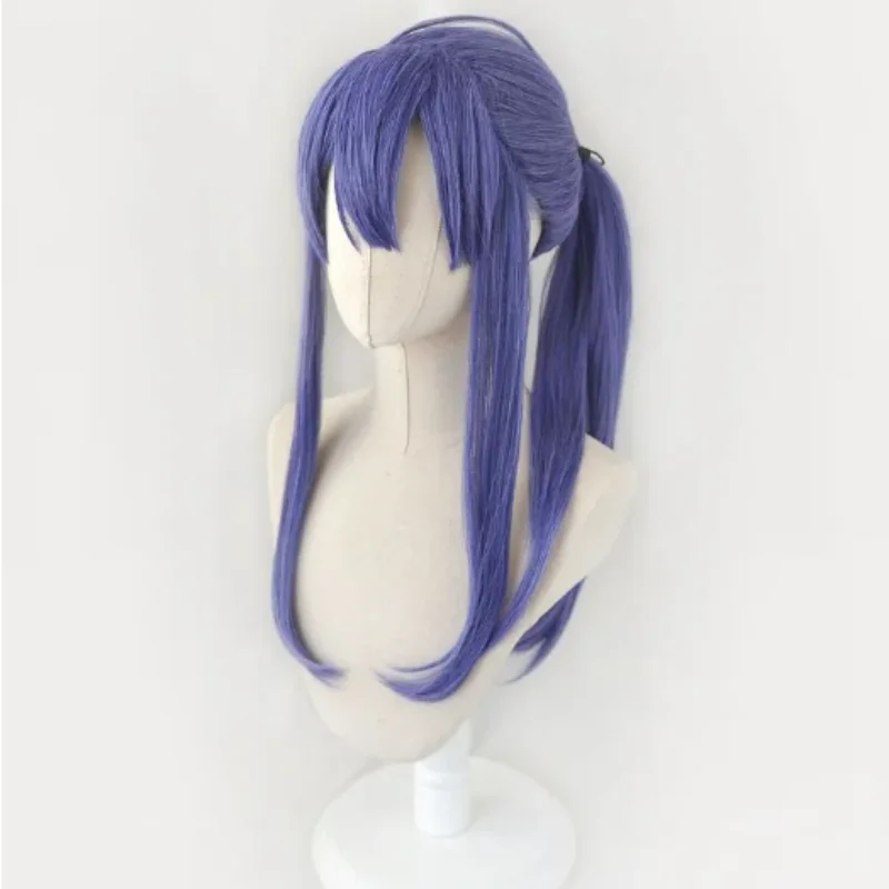 Vtuber-Nagao Kei Peruca Cosplay, Cabelo Azul Rabo de Cavalo Alto, Resistente Ao Calor, Sintético, Acessórios de Festa