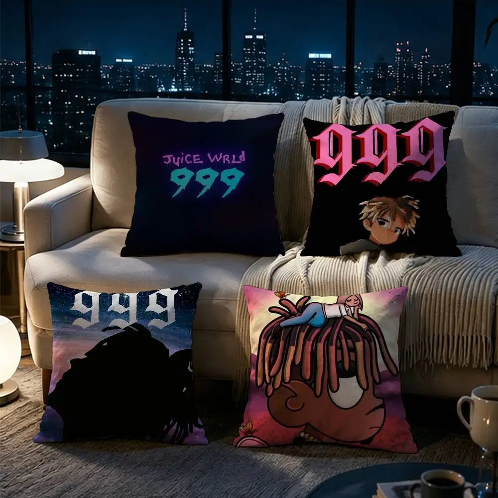 Juice WRLD 999  Pillow cover Soft Microfiber Pillowcase Home Sofa Decor Surprise Decorative printed.