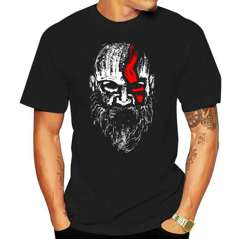 

God of War Kratos T-Shirt fashion t shirt 100% cotton tee shirt tops wholesale tee
