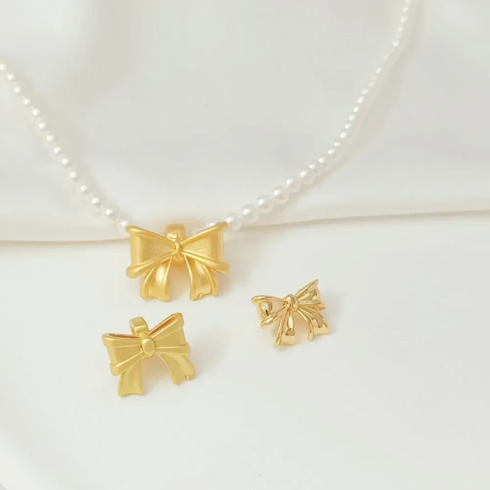 

Позолоченная принцесса на беге 14 карат, браслет с бантом и пуговицами, ожерелье, ювелирные изделия из матового золота своими руками из бисера, одинаковые изделия из бисера