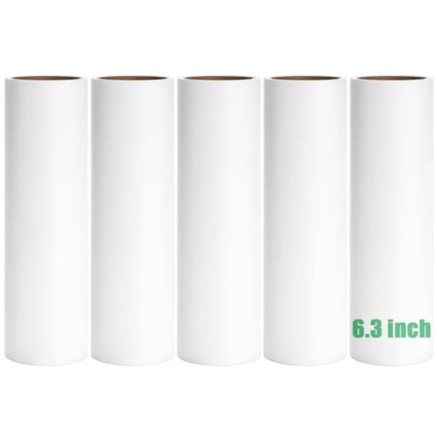 

6.3 inch Lint Roller Refills Only, Extra Sticky Lint Remover Refills for Pet Hair Sticky Roller Refill Adhesive Tape Easy Peel