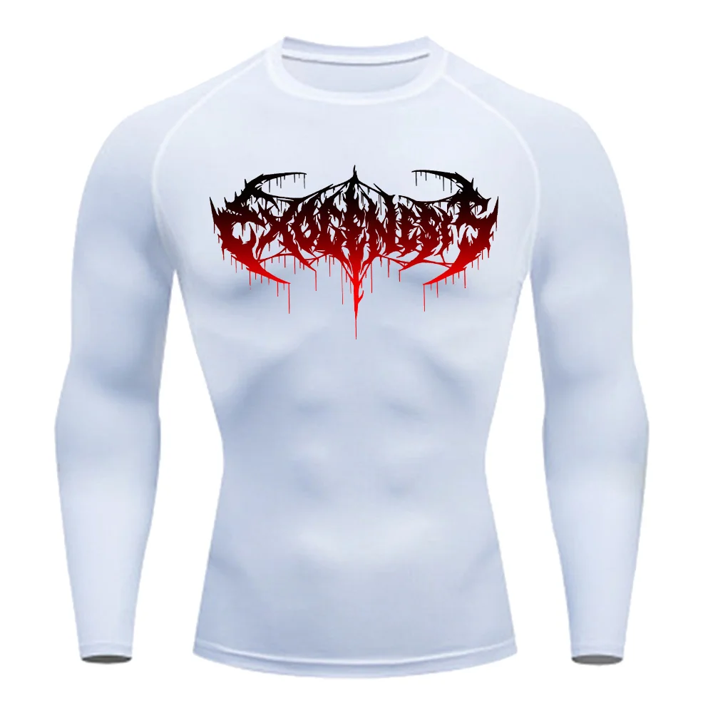 Slim Fit Men Jogging Compression Long Sleeved Shirt  High Elasticity Comfortable Fast Drying Playing Volleyball Gym Fitness Top