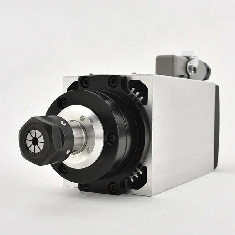2.2KW Square Air Cooling Spindle ER11 Air-cooled Milling Spindle with ER20 Collet for DIY Cnc Machine