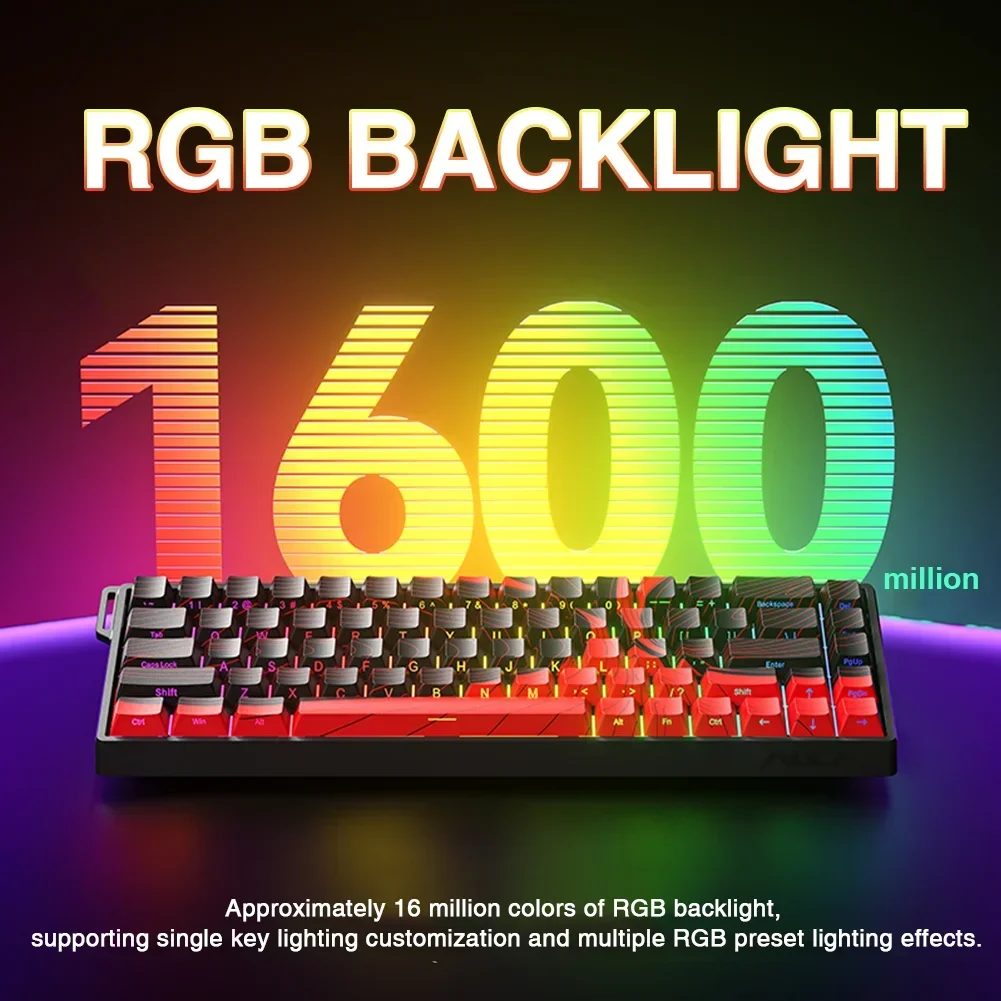 AULA WIN60 WIN68 HE Esports Keyboard sakelar magnetik pelatuk Cepat 8K kembali RGB Hotswap 60% 68% Keyboard Game kustom