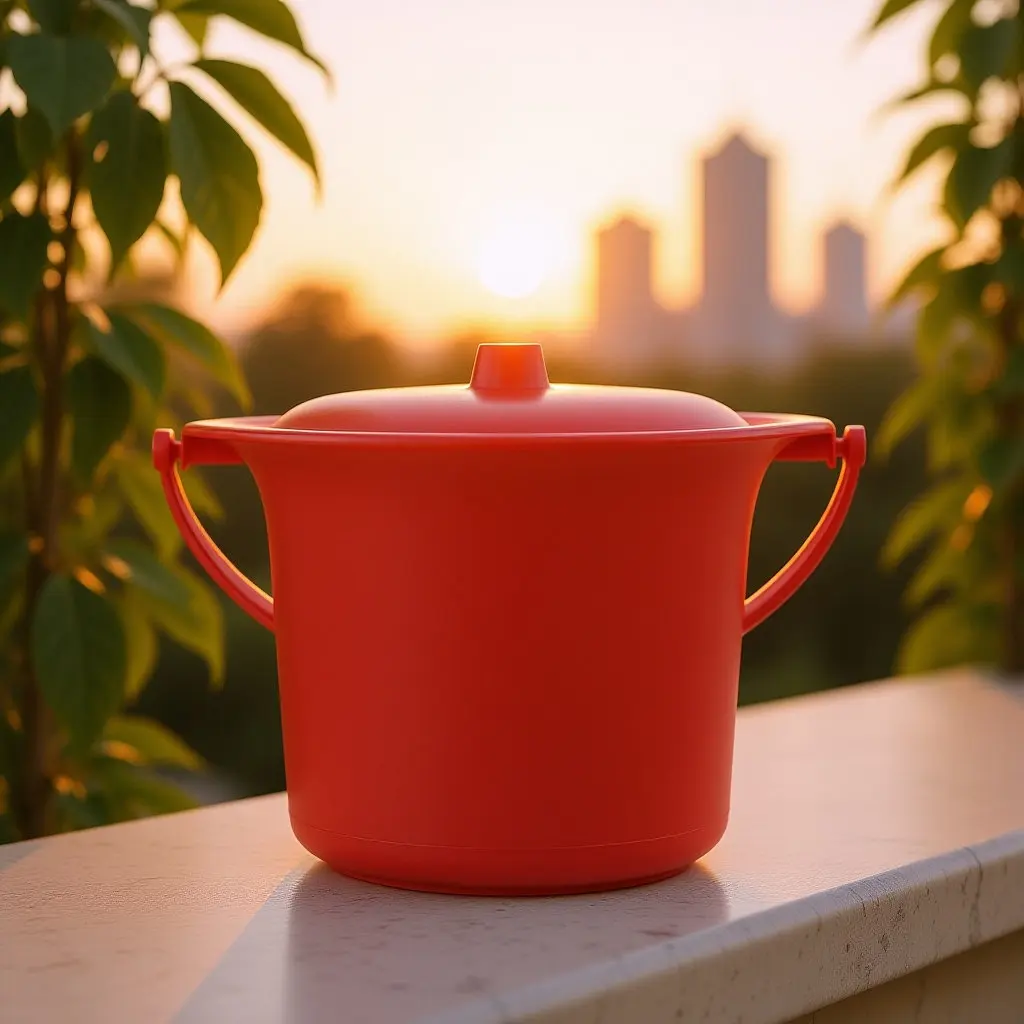 Red Wedding Spittoon Portable Chamber Pot with Cover Heavy-Duty Thick PP Night Urine Pot Household Bedpan Adult Spittoon