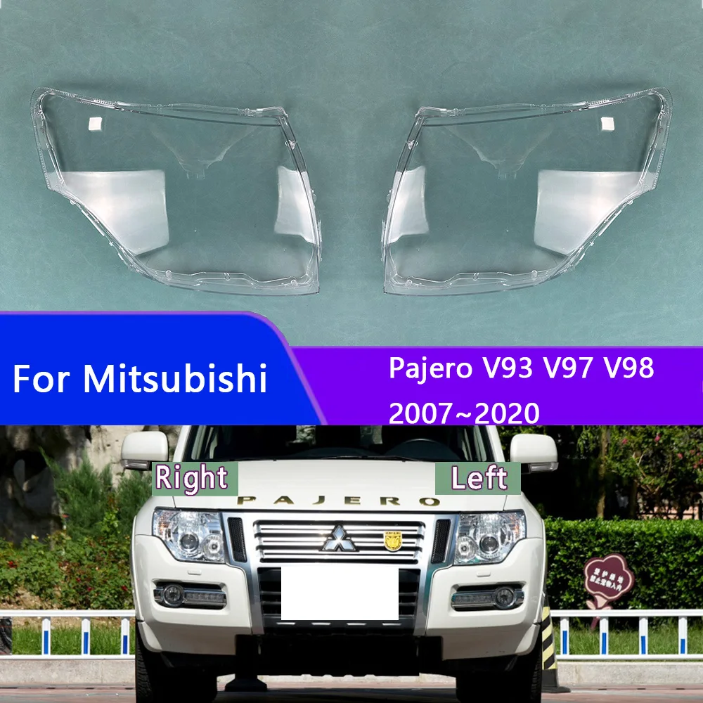

Прозрачный абажур для Mitsubishi Pajero V93 V97 V98 2007 ~ 2020, крышка передней фары из плексигласа