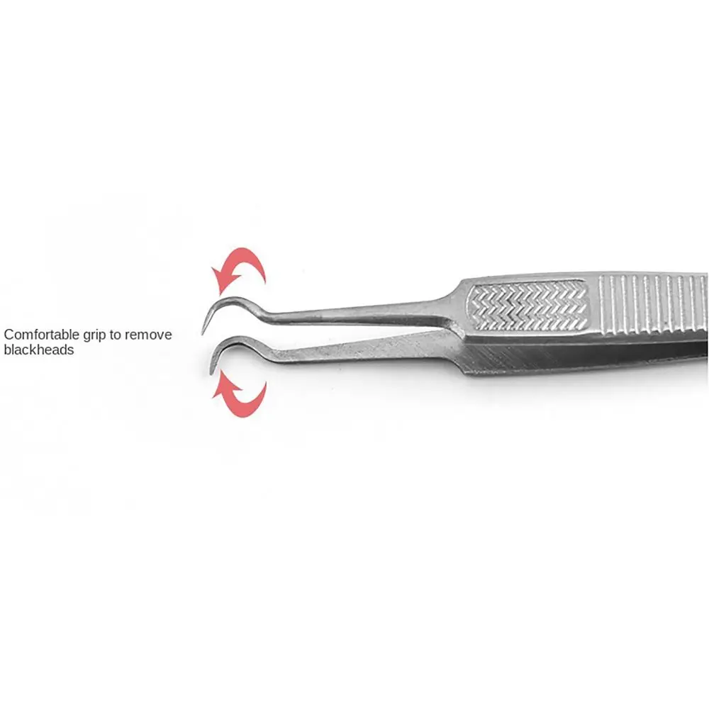 Effective Stainless Steel Cell Clip Deep Cleaner Double Headed Acne Needle Skin Tool Blackhead Tweezers Beauty Salon