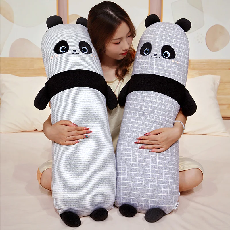 Almofada comprida do panda gigante para crianças, brinquedos de pelúcia, almofada de dormir bichos de pelúcia fofos, quarto Drecor para meninas, presentes de Natal 90 cm, 130cm