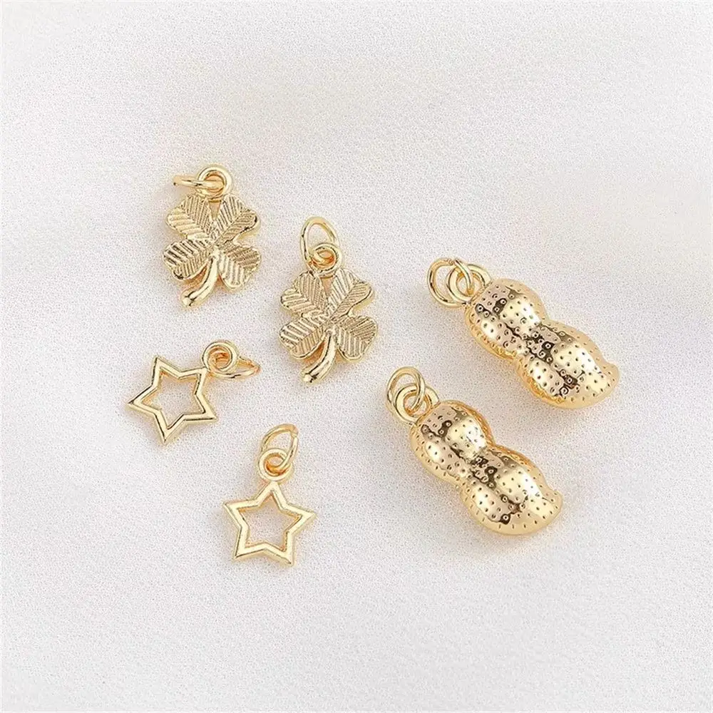 

14k Gold Star Pendant Pendant Handmade DIY Handmade Bracelet Necklace Jewelry Material Accessories L346