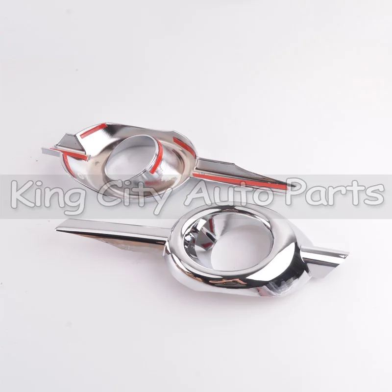 CAPQX 1Pair For Honda CRV CR-V 2012 2013 2014 Car ABS Chrome Front fog light lamp Trim Lid Cover frame Strip stick Garnish Cap