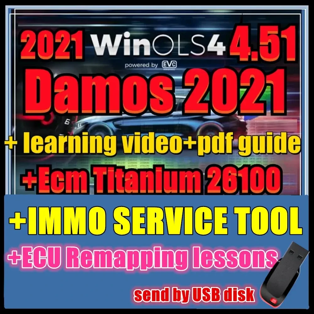 2024 Latest Software ECM TITANIUM 1.61 + WinOLS 4.51 With Plugins Vmware +2021Damos+learning PDF+VIDEO send download link or HDD