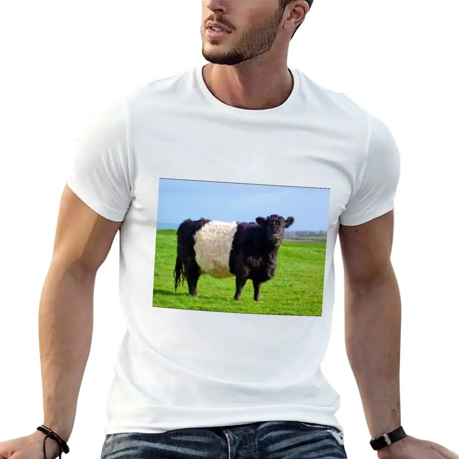 

Belted Galloway Bull T-Shirt customs design your own summer tops anime stuff aesthetic clothes mens graphic t-shirts anime