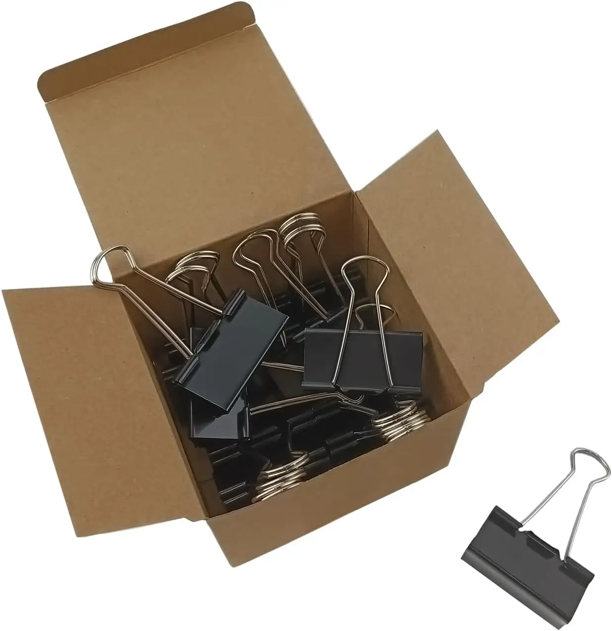 

Extra Large Binder Clips, 2-Inch, 15 Pack - Big Paper Clamps, 0.8-Inch Capacity, Black Office Supplies