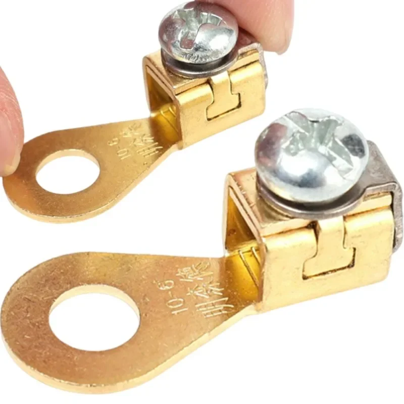 Car Battery Clip Pressure-Free  Terminals Thickened Wire Pure Copper Pile Head Terminal Replacement Terminal Connector 1/2/4PCS