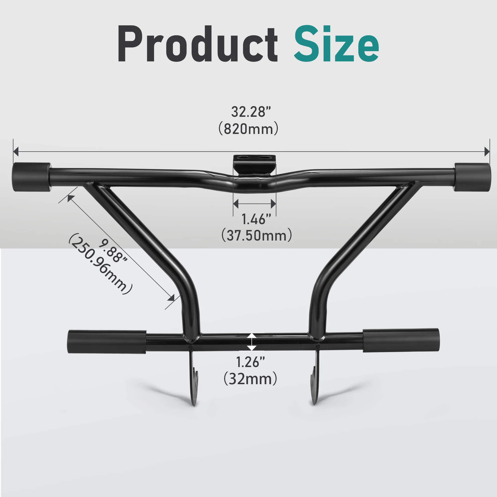Barra parachoques delantera de dos pasos con clavija de carretera para Harley Softail 2018-2024 Fat Boy Street Bob Low Rider Sport Glide Slim