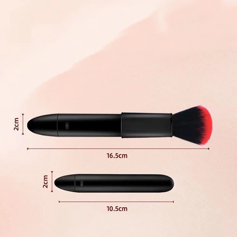 Brocha de maquillaje eléctrica, 10 engranajes, recargable, multifuncional, colorete, cepillo facial, cómoda y suave para maquillaje de viaje en casa
