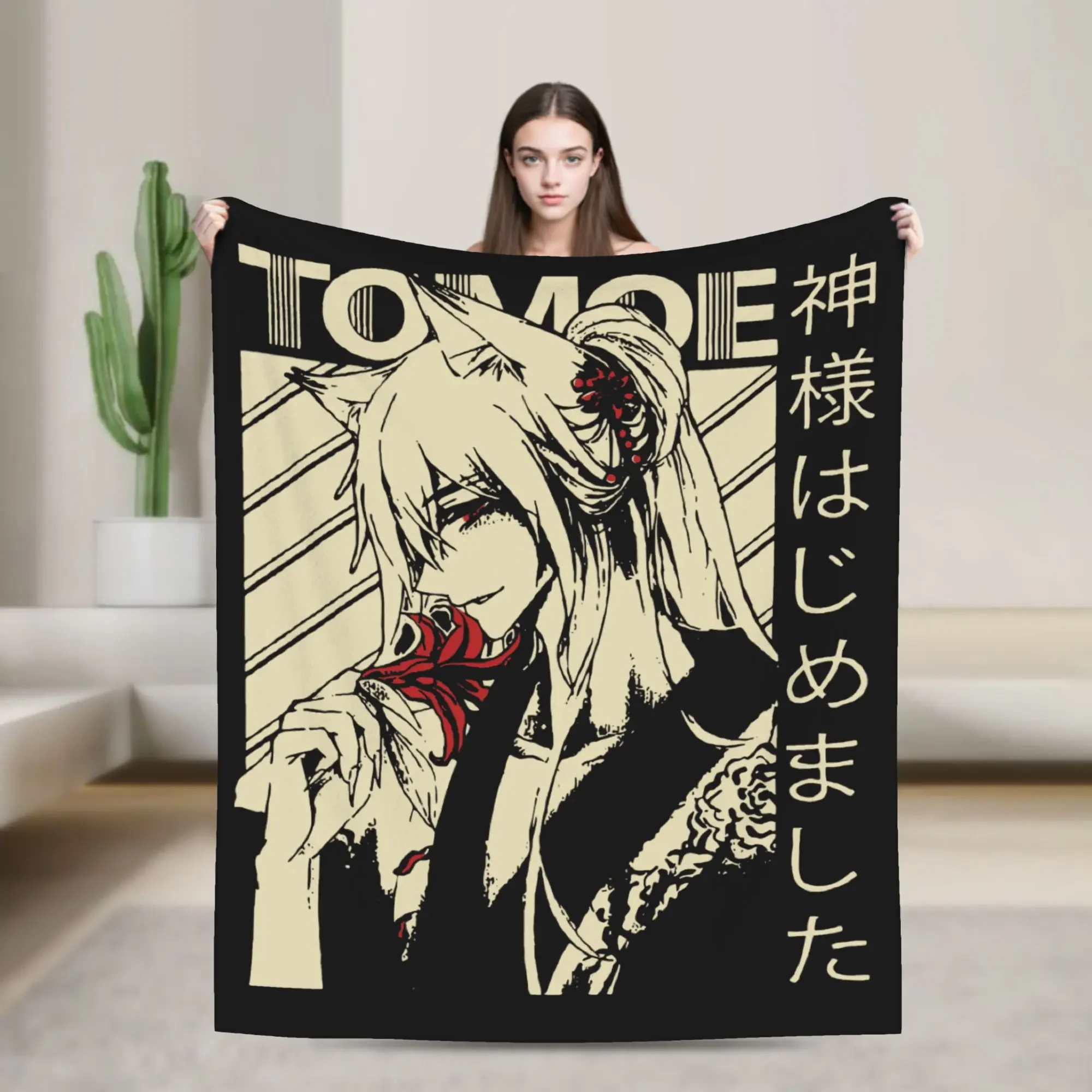 

Плед из флиса Kamisama Kiss Tomoe, легкий, дышащий, аниме-дизайн, для кровати и офиса, весенне-осеннее одеяло