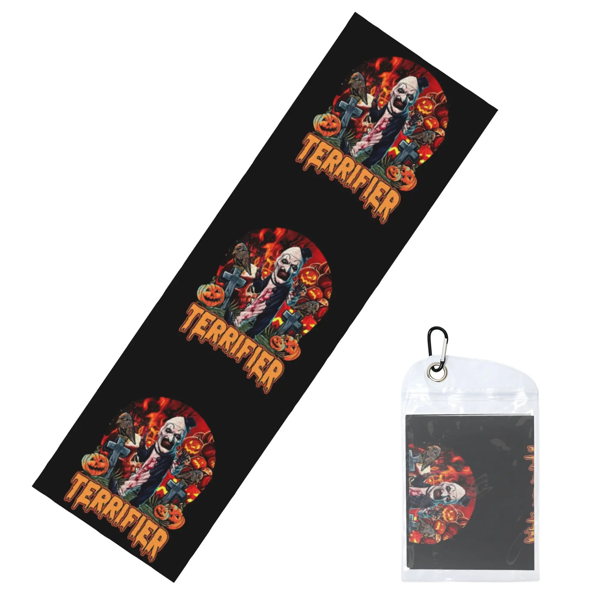 Halloween Horror Movie Terrifiers  Cold Exercise Towel Quick Drying Face Towel  Fitness  Towels