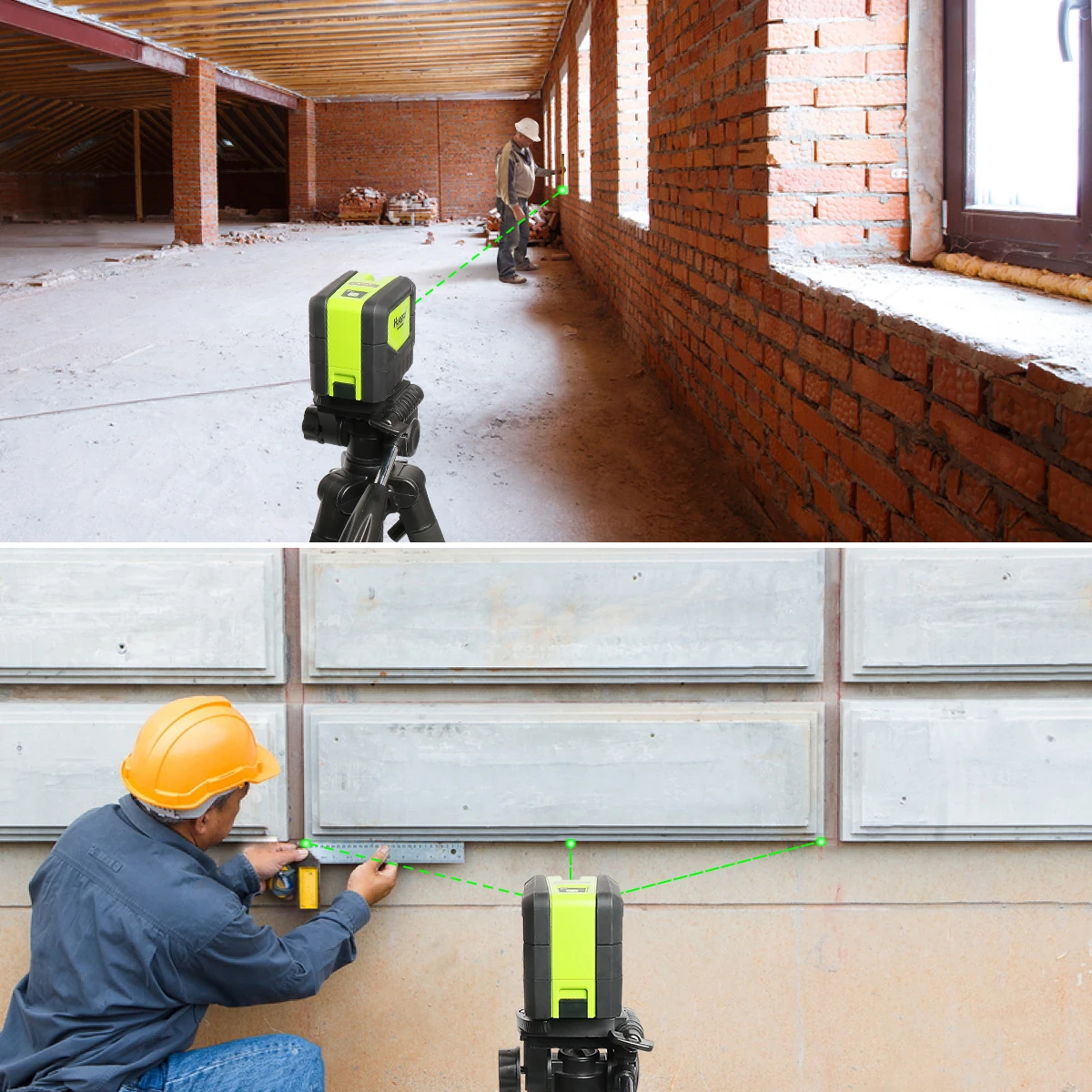 Imagem -05 - Huepar-nível Laser Auto-nivelamento com Plumb Posicionamento Floor Stand Suporte Magnético Feixe Verde Modo de Pontos 9300g