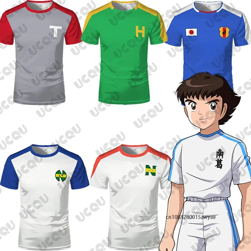 Camiseta de Anime nuevo del capitán Kirk Tsubasa para niños, camiseta con estampado 3D de ATOM LENDERS para hombres, camisetas deportivas informales de verano para niños/adultos