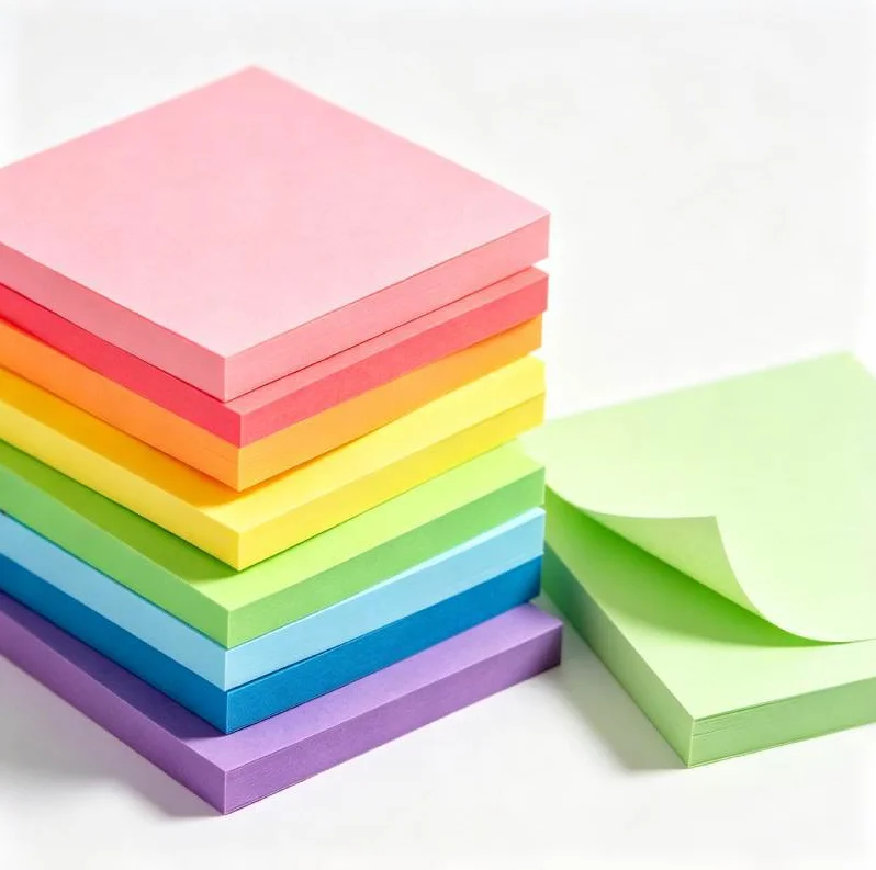 Fluorescent Color Removable Sticky Notes Pad for Students & Office Business Customizable Reusable Memo Paper
