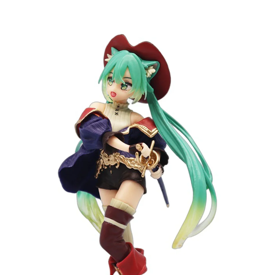 New Anime Hatsune Miku Action Figure Miku Kawaii Collection Model Pink Sakura Kawaiii Doll Collectible Model Toys Cake Decor