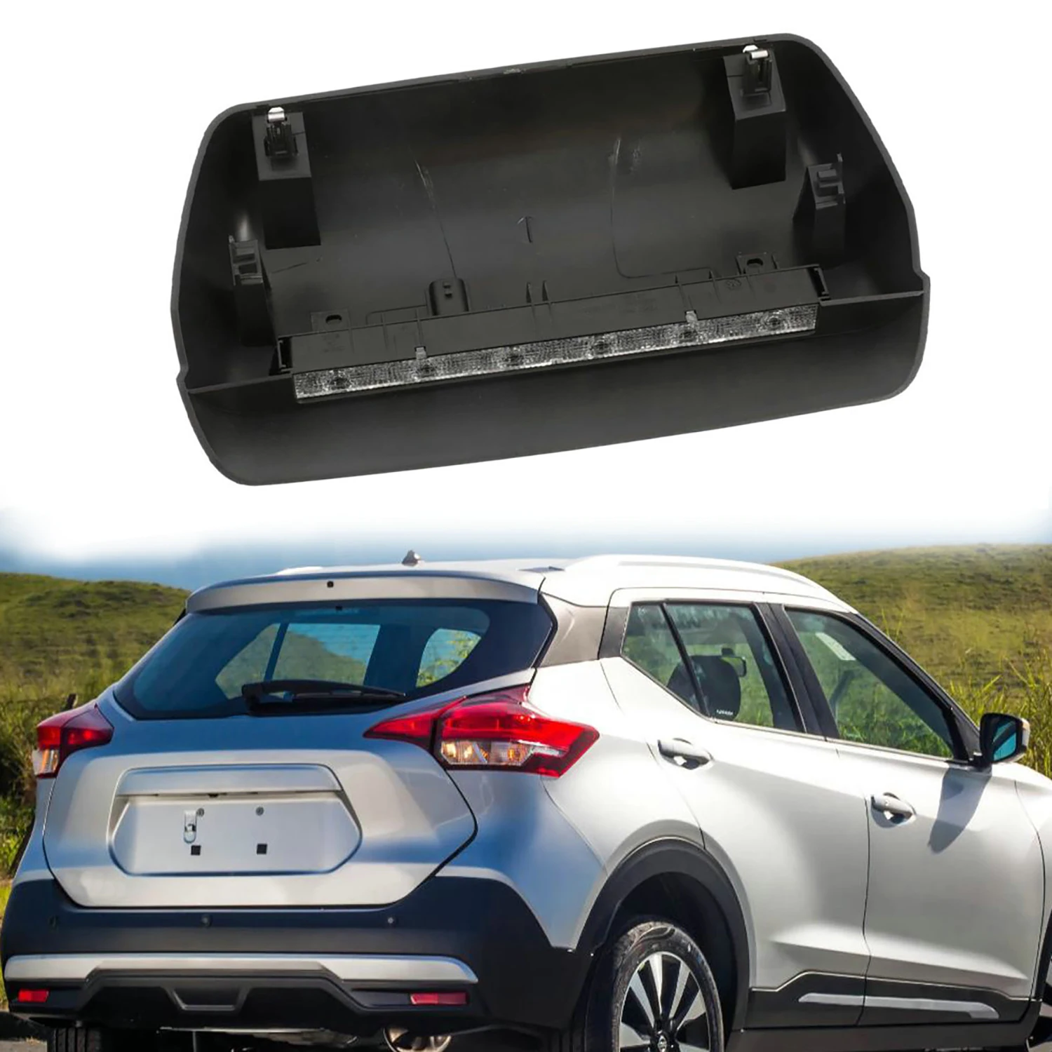 

1 шт., третий стоп-сигнал с высоким креплением 26590-5RA0A для Nissan Kicks 2017-2020, автомобильный третий стоп-сигнал с высоким креплением, аксессуары для тормозов