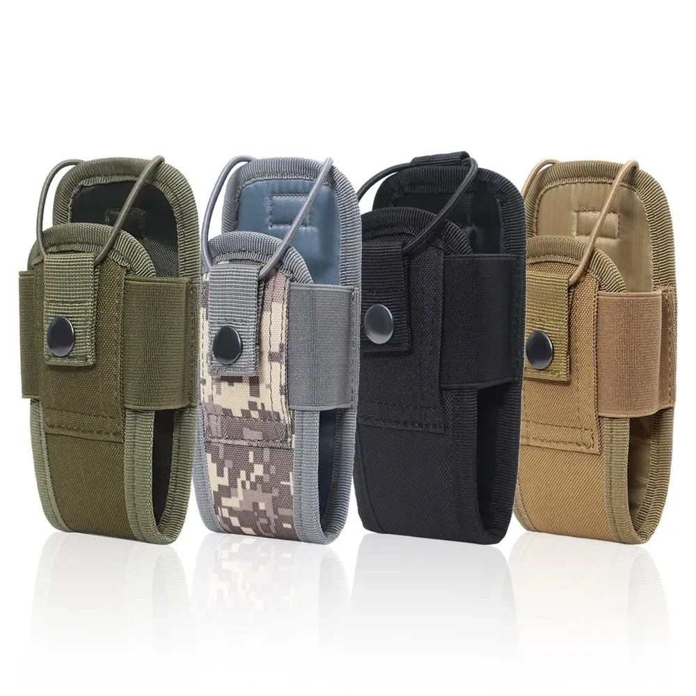 DIZETION Radio Walkie 1000D Molle Talkie Pouch Waist Bag Holder Pocket Portable Interphone Holster for Hunting Camping