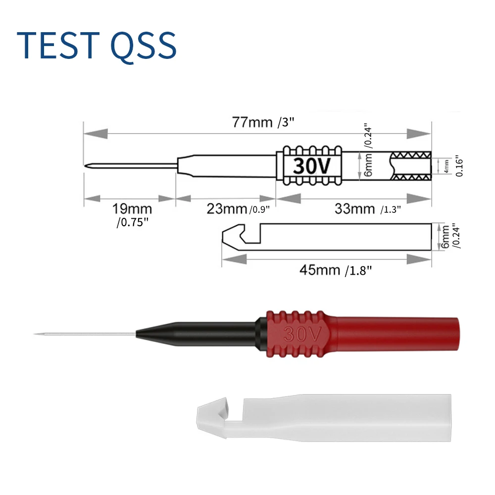 Kit di puntali per multimetro digitale QSS Clip a coccodrillo a spina a Banana da 4MM con Kit di sonde posteriori per sonda di prova Q.T8009