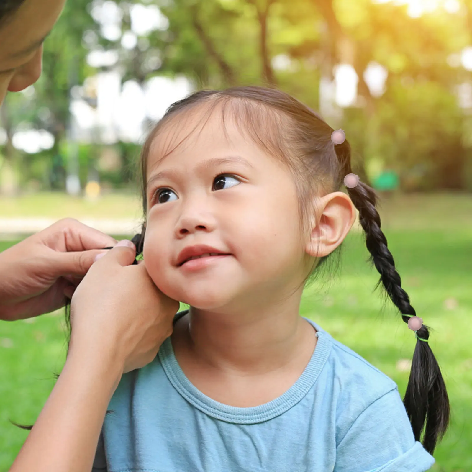 

20pcs Thread Hair Ties Clear Charm Elastic Ponytail Holders For Women Girls Lightweight Durable Hair Accessories