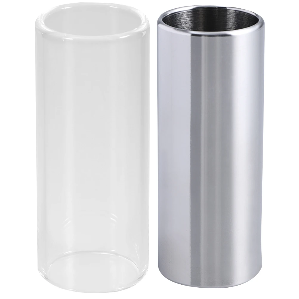 

2pcs Slide Medium Bottleneck Stainless Steel Clear Sound Professional Players Accessories Long Guitar Slide Life