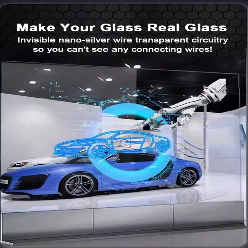 Flexible LED Transparent Film Easy Install for Glass Curtain Wall Showroom High Brightness 3840Hz Refresh Rate