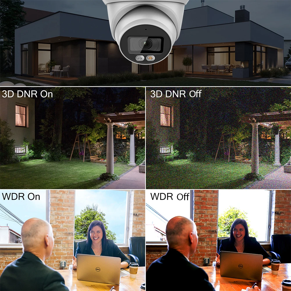 Vikylin 4MP Full Color IP Camera For DH HDW2449T-S-IL OEM Wizsense SMD Plus with MIC Outdoor Video Surveillance Security Camera