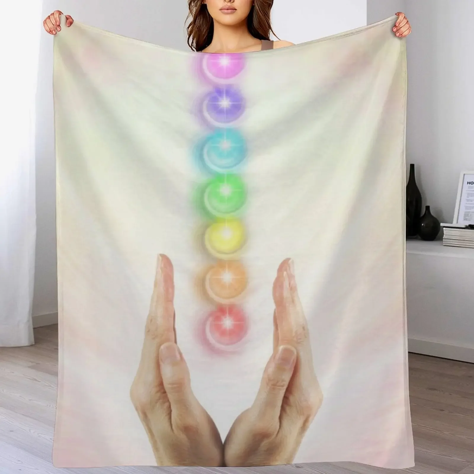 

Relaxing Reiki Throw Blanket Soft Warm Blanket Gift for Men Women Adults