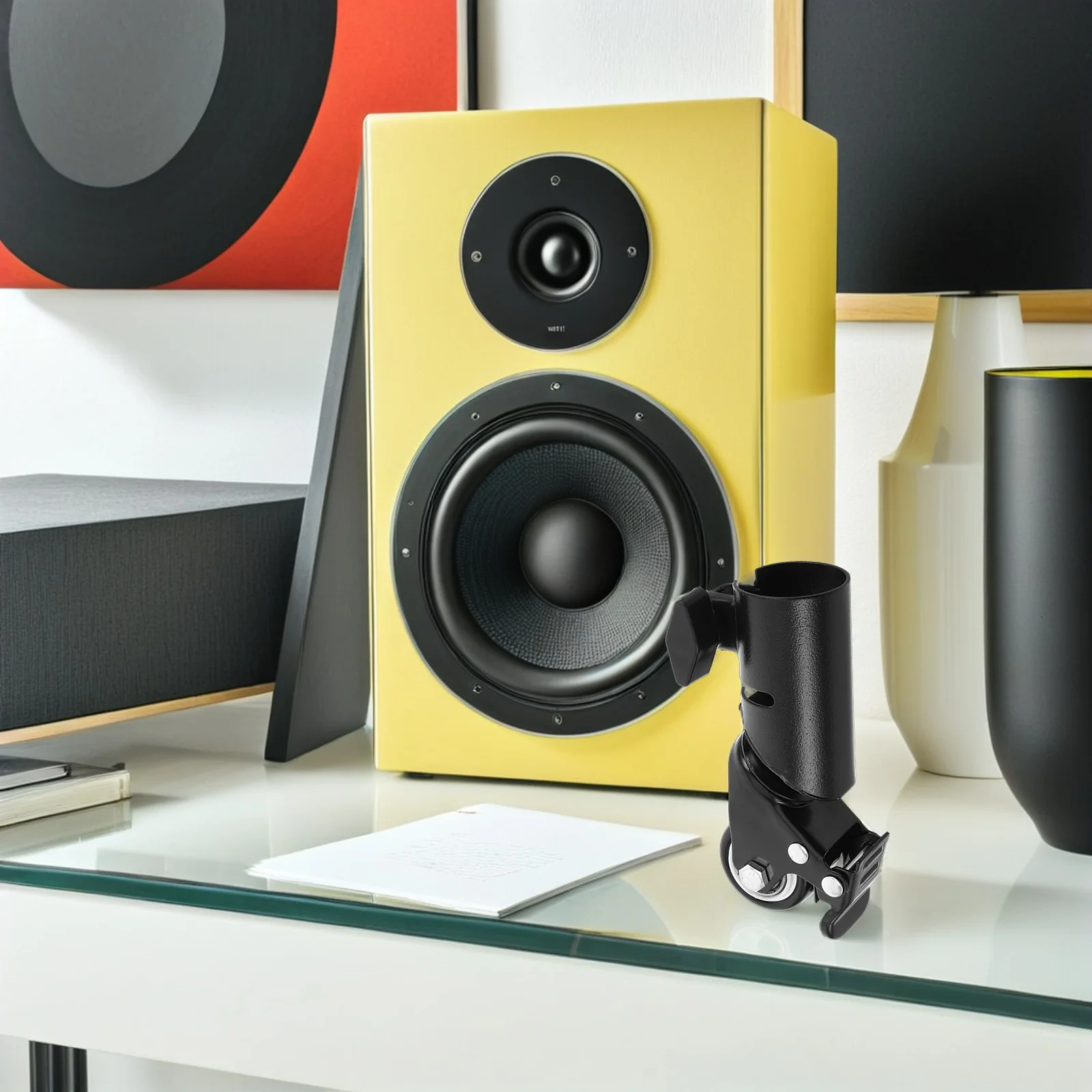 

Speaker Bracket Pulley Tripod Caster Studio Monitor Wheels Audio Stand Casters Swivel Function Trolley