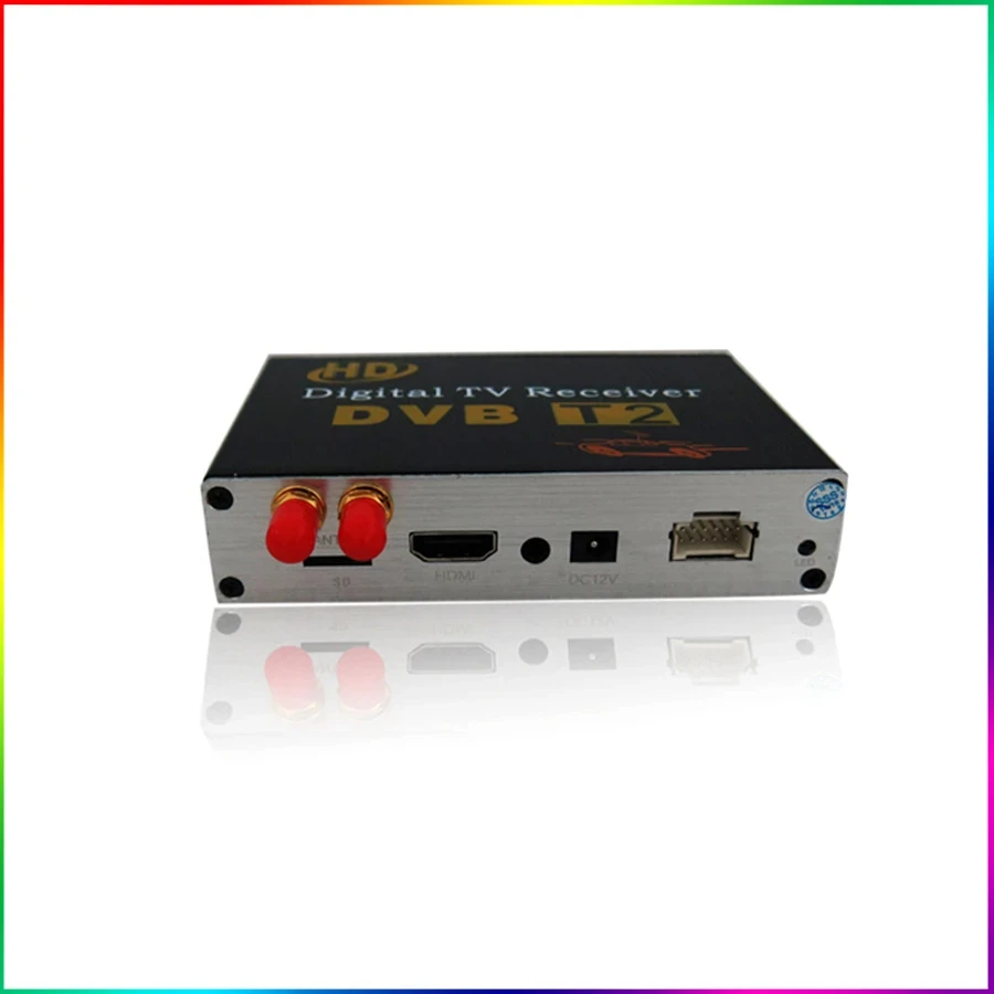 HD DVB-T2 MPEG4 TV Receiver Box Tuner Dual Antenna Car Mobile Digital Tv Box for RU  AU EU South Africa Southeast Asia