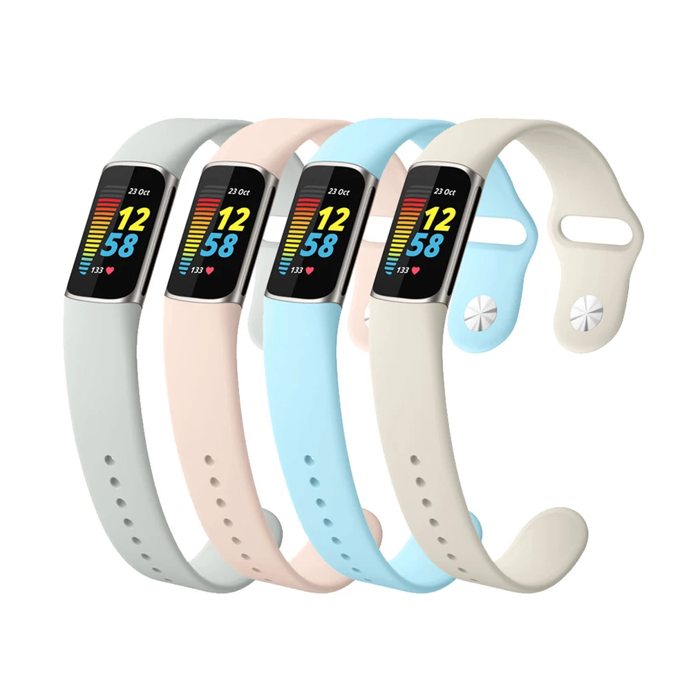 Gelang untuk Fitbit Charge 5 gelang jam tangan Correa Baalect tali jam untuk Fitbit Charge 5 gelang pengganti silikon