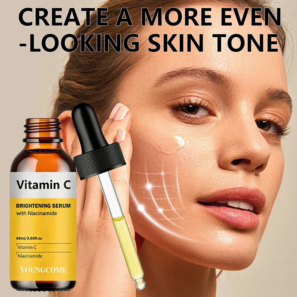 Vitamin C Serum with Hyaluronic Acid, Brighten Skin Tone & Boost Radiance, Deep Hydrating Facial Care, Discoloration Essence for
