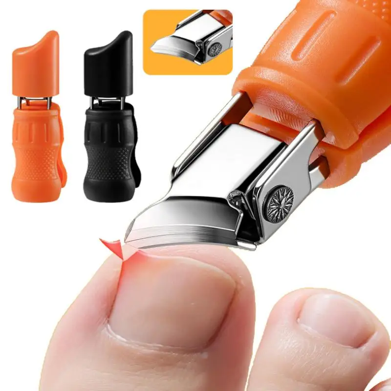 Anti-Splash Nail Clippers Pointed Large Opening Thick Ingrown Toenail Clippers Diagonal Pliers Nail Scissors Household Manicure