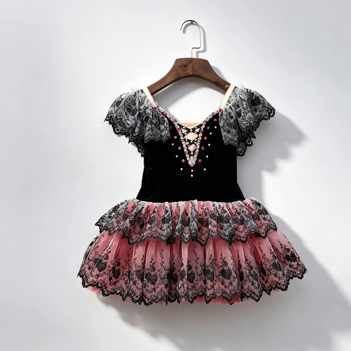 Carmen Variations Ballet Dress Children's Customized Performance Dress Black Professional Short Skirt Puff Skirt Adult Ballet Pe
