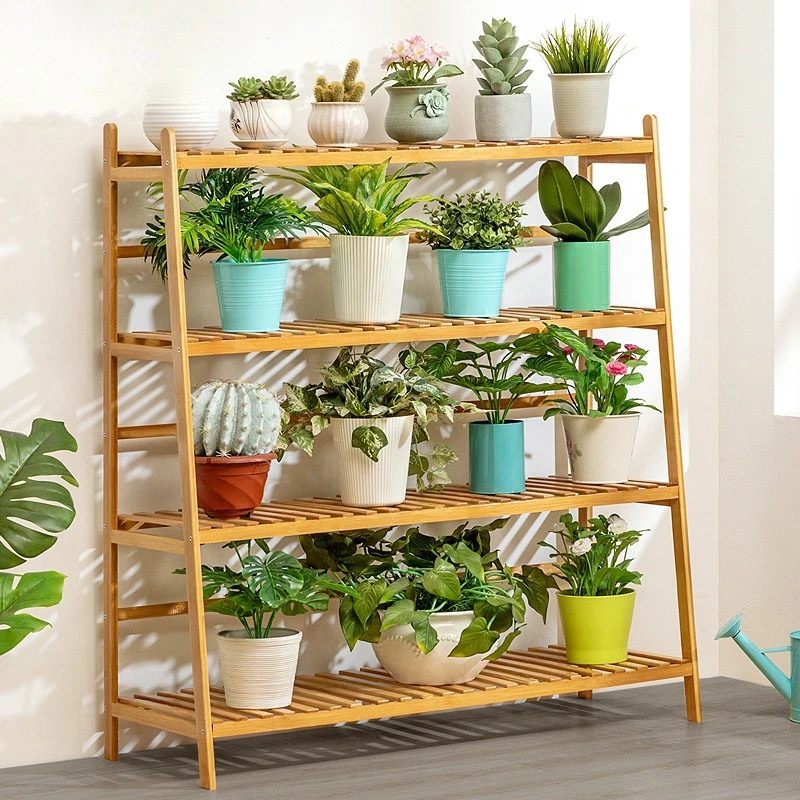 

Балконная подставка для цветов, стойка для цветочных горшков, съемная, для гостиной, прихожей, для использования в помещении, деревянная, напольная, складная.